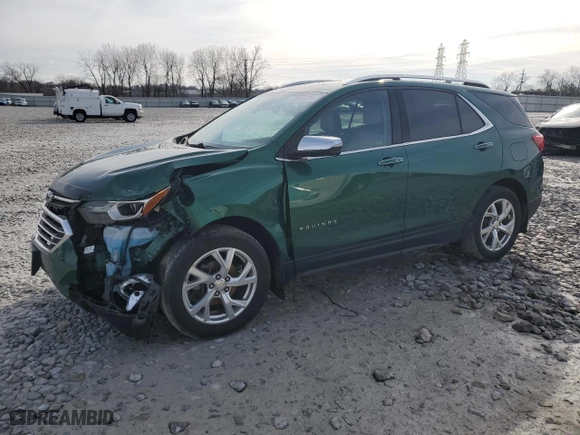 2018 Chevrolet Equinox Premier with VIN 2GNAXVEV8J6308325, listed as a Copart auction lot 47397425 with 123,594 mi miles and Salvage Title. Bid and sale history available at carsss.com. Image 1.