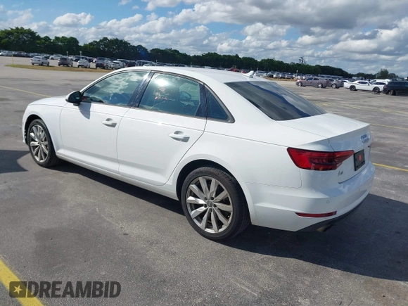 2017 Audi A4 Premium with VIN WAUGNAF4XHN004732, listed as a IAAI auction lot 41687605 with 102,191 mi miles. Bid and sale history available at carsss.com. Image 3.