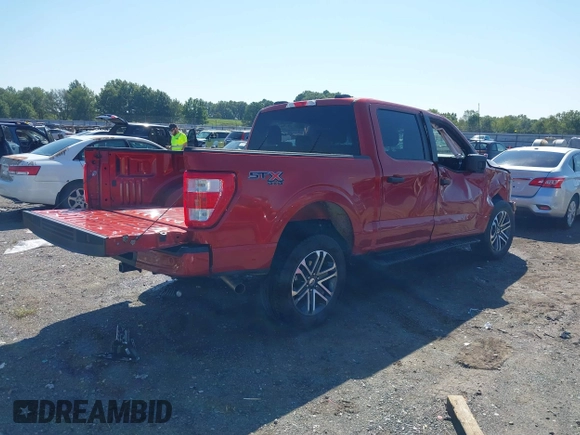 2023 Ford F-150 XL with VIN 1FTFW1E52PKD45404, listed as a IAAI auction lot 40365362 with 9,374 mi miles. Bid and sale history available at carsss.com. Image 4.