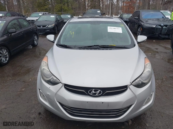 2012 Hyundai Elantra GLS with VIN KMHDH4AE6CU448280, listed as a IAAI auction lot 41548514 with 211,089 mi miles. Bid and sale history available at carsss.com. Image 12.