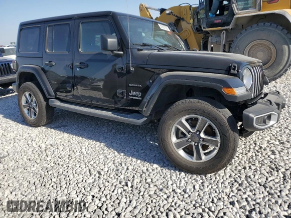 2018 Jeep Wrangler Unlimited Sahara with VIN 1C4HJXEN1JW222834, listed as a Copart auction lot 51837705 with 70,713 mi miles and Salvage title. Bid and sale history available at DreamBid. Image 4.