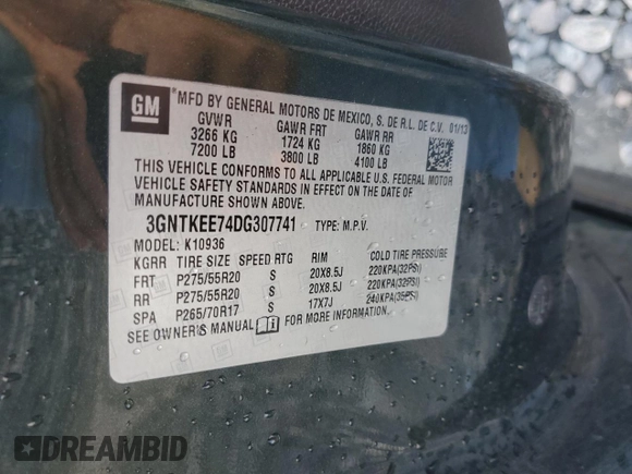 2013 Chevrolet Avalanche LS with VIN 3GNTKEE74DG307741, listed as a Copart auction lot 65405454 with 96,503 mi miles and Salvage Title. Bid and sale history available at carsss.com. Image 12.