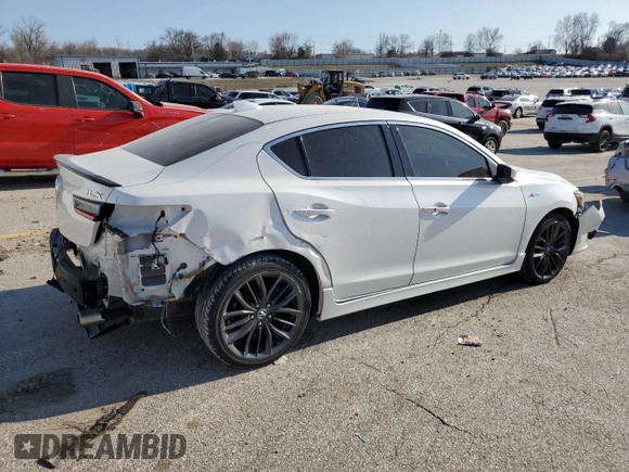 2021 Acura ILX w/Premium/A-SPEC Package with VIN 19UDE2F86MA005569, listed as a Copart auction lot 48522505 with 80,198 mi miles and Salvage Title. Bid and sale history available at carsss.com. Image 3.