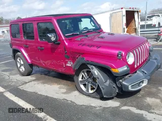 2022 Jeep Wrangler Unlimited Sahara with VIN 1C4HJXEG5NW109153, listed as a IAAI auction lot 41727174 with 41,718 mi miles and . Bid and sale history available at DreamBid. Image 1.