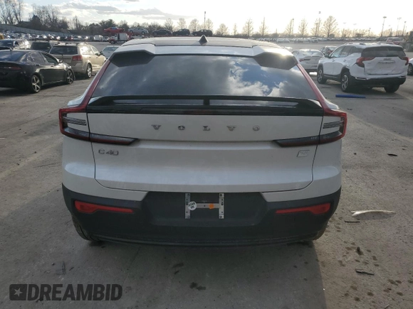 2023 Volvo C40 Recharge Pure Electric Ultimate with VIN YV4ED3GM1P2044198, listed as a Copart auction lot 47197815 with 8,258 mi miles and Salvage Title. Bid and sale history available at carsss.com. Image 6.