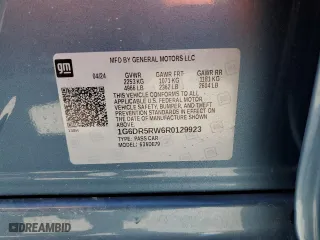 2024 Cadillac CT5-V with VIN 1G6DR5RW6R0129923, listed as a Copart auction lot 49929095 with 5,306 mi miles and Salvage Title. Bid and sale history available at carsss.com. Image 12.