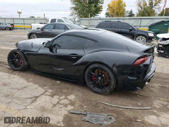 2022 Toyota GR Supra 3.0 with VIN WZ1DB0C06NW052360, listed as a Copart auction lot 79056304 with 12,060 mi miles and Salvage Title. Bid and sale history available at carsss.com. Image 2.