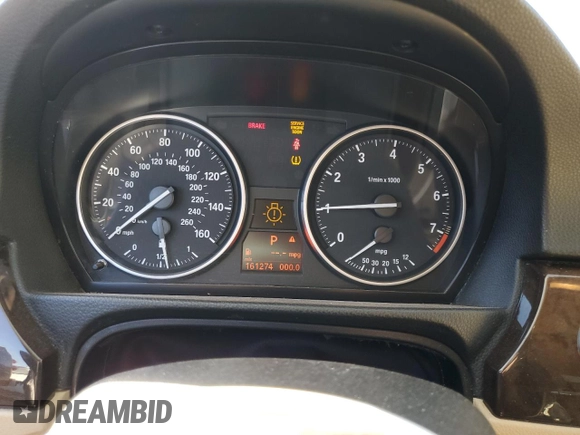 2010 BMW 3 Series 328i with VIN WBAPH7G53ANM53645, listed as a Copart auction lot 46272595 with 161,274 mi miles and Salvage Title. Bid and sale history available at carsss.com. Image 9.