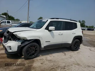 2019 Jeep Renegade Latitude z VIN ZACNJBBB1KPK56008, wystawiony jako Copart lot #59911625 z przebiegiem Nie podano mil oraz Szkoda całkowita • Salvage title. Historia ofert i sprzedaży dostępna na DreamBid. Obrazek 1.