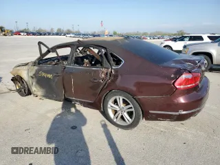 2013 Volkswagen Passat SE with VIN 1VWBN7A34DC089486, listed as a Copart auction lot 51779185 with Not provided miles and Non repairable. Bid and sale history available at DreamBid. Image 2.