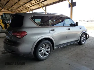 2012 Infiniti QX56 7-passenger with VIN JN8AZ2NE1C9020532, listed as a Copart auction lot 68012654 with 141,470 mi miles and Salvage Title. Bid and sale history available at carsss.com. Image 3.