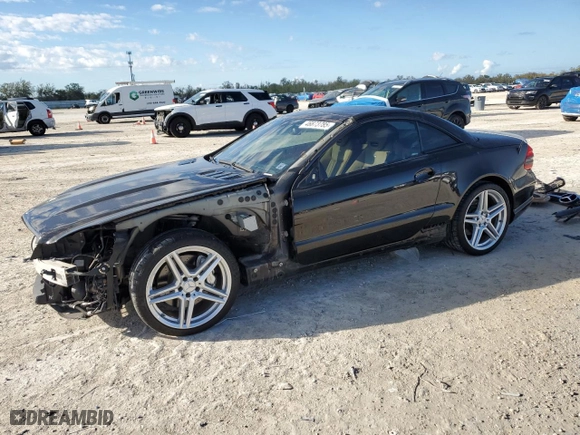 2009 Mercedes-Benz SL-Class V8 with VIN WDBSK71F09F144591, listed as a Copart auction lot 46873785 with 63,977 mi miles and Salvage Title. Bid and sale history available at carsss.com. Image 1.