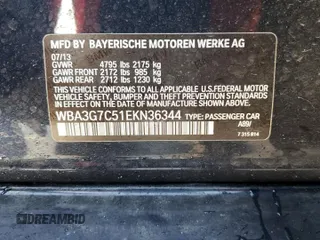 2014 BMW 3 Series 328i xDrive with VIN WBA3G7C51EKN36344, listed as a Copart auction lot 76963514 with 105,975 mi miles and Salvage Title. Bid and sale history available at carsss.com. Image 12.