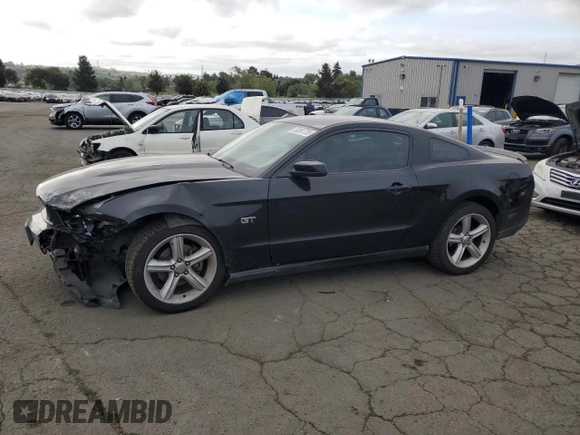2010 Ford Mustang GT with VIN 1ZVBP8CH2A5134160, listed as a Copart auction lot 53097735 with 131,516 mi miles and Salvage title. Bid and sale history available at DreamBid. Image 1.