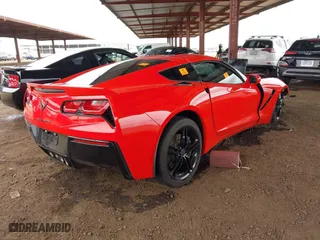 2017 Chevrolet Corvette 3LT with VIN 1G1YF2D72H5110429, listed as a IAAI auction lot 41809435 with 1 mi miles. Bid and sale history available at carsss.com. Image 4.