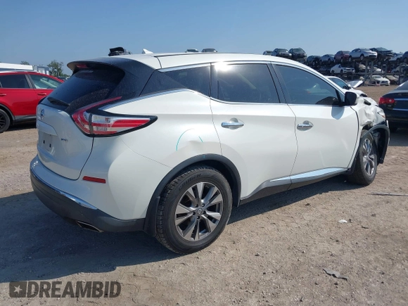 2015 Nissan Murano Platinum z VIN 5N1AZ2MH6FN271481, wystawiony jako IAAI lot #42154544 z przebiegiem 100 623 mil mil oraz . Historia ofert i sprzedaży dostępna na DreamBid. Obrazek 4.