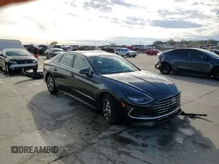 2022 Hyundai Sonata Hybrid Blue with VIN KMHL24JJ5NA051528, listed as a Copart auction lot 82478744 with 66,784 mi miles and Salvage Title. Bid and sale history available at carsss.com. Image 14.