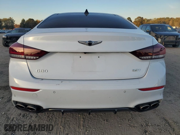 2019 Genesis G80 3.3T Sport with VIN KMTFN4JB3KU314709, listed as a Copart auction lot 80908864 with 51,196 mi miles and Salvage Title. Bid and sale history available at carsss.com. Image 6.