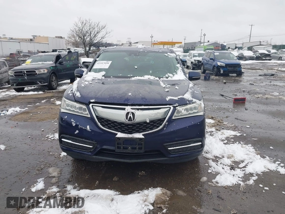 2014 Acura MDX Tech Pkg with VIN 5FRYD4H44EB048825, listed as a IAAI auction lot 41547038 with 92,592 mi miles. Bid and sale history available at carsss.com. Image 12.