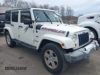 2010 Jeep Wrangler Unlimited Sahara with VIN 1J4BA5H16AL215862, listed as a IAAI auction lot 41918805 with 142,126 mi miles. Bid and sale history available at carsss.com. Image 1.
