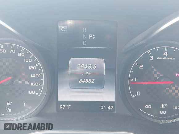 2017 Mercedes-Benz C 43 AMG with VIN WDDWJ6EB1HF451084, listed as a IAAI auction lot 42580008 with 84,882 mi miles and . Bid and sale history available at DreamBid. Image 7.