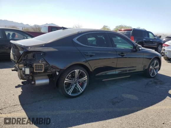 2024 Genesis G70 Sport Advanced with VIN KMTG54SE3RU137375, listed as a Copart auction lot 73545274 with 1,702 mi miles and Salvage Title. Bid and sale history available at DreamBid. Image 3.