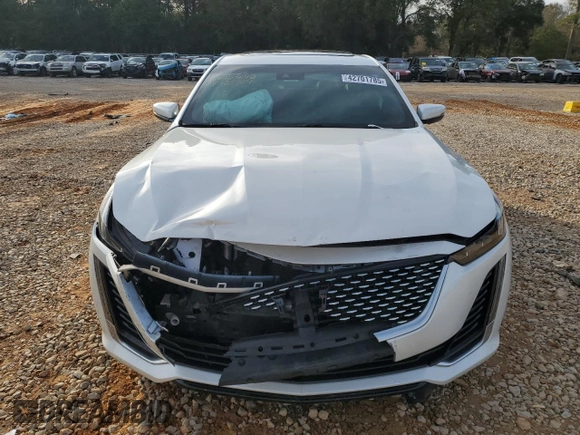 2021 Cadillac CT5 Premium Luxury with VIN 1G6DN5RK2M0125904, listed as a Copart auction lot 42701785 with 76,215 mi miles and Salvage title. Bid and sale history available at DreamBid. Image 5.