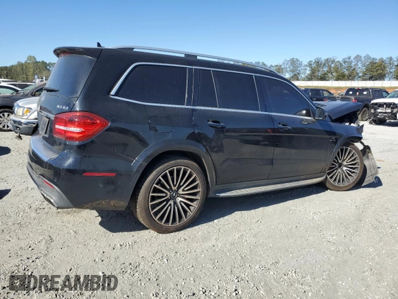 2017 Mercedes-Benz GLS with VIN 4JGDF7FE8HA885805, listed as a Copart auction lot 75594054 with 102,551 mi miles and Salvage Title. Bid and sale history available at carsss.com. Image 3.