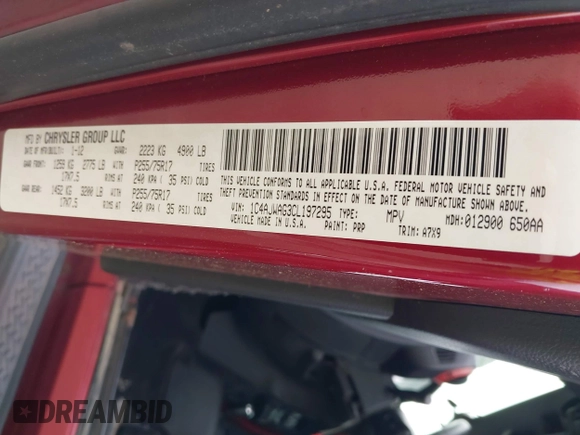 2012 Jeep Wrangler Sport with VIN 1C4AJWAG3CL197295, listed as a IAAI auction lot 42349118 with 117,381 mi miles and . Bid and sale history available at DreamBid. Image 9.