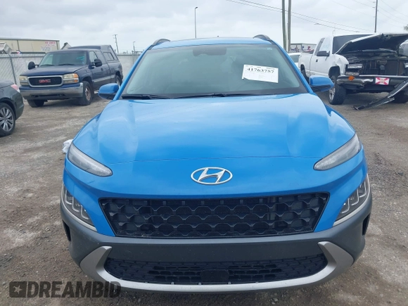 2022 Hyundai Kona Limited with VIN KM8K53A30NU883808, listed as a IAAI auction lot 41763757 with 49,811 mi miles. Bid and sale history available at carsss.com. Image 13.