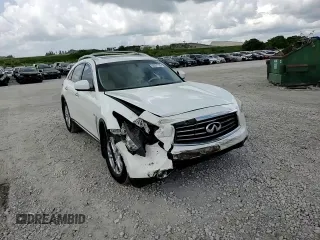 2014 Infiniti QX70 with VIN JN8CS1MU5EM450385, listed as a Copart auction lot 60201735 with 196,097 mi miles and Salvage title. Bid and sale history available at DreamBid. Image 14.