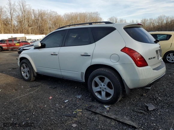 2004 Nissan Murano SL with VIN JN8AZ08W04W328125, listed as a Copart auction lot 85120444 with 114,147 mi miles and Salvage Title. Bid and sale history available at carsss.com. Image 2.