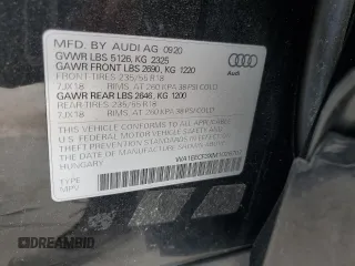 2021 Audi Q3 S line Premium Plus with VIN WA1EECF3XM1026707, listed as a Copart auction lot 46916875 with 0 mi miles and Salvage Title. Bid and sale history available at carsss.com. Image 13.