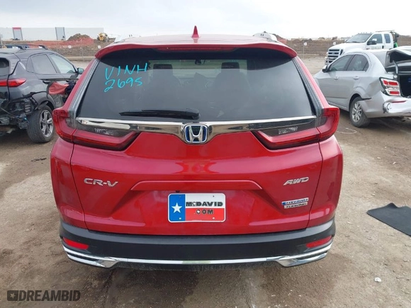 2022 Honda CR-V Hybrid Touring with VIN 5J6RT6H94NL057936, listed as a IAAI auction lot 41710373 with 20,617 mi miles. Bid and sale history available at carsss.com. Image 17.