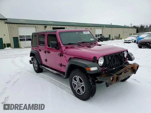 2021 Jeep Wrangler Unlimited Sport Altitude with VIN 1C4HJXDG2MW855205, listed as a Copart auction lot 42968925 with 49,846 mi miles and Salvage Title. Bid and sale history available at carsss.com. Image 12.