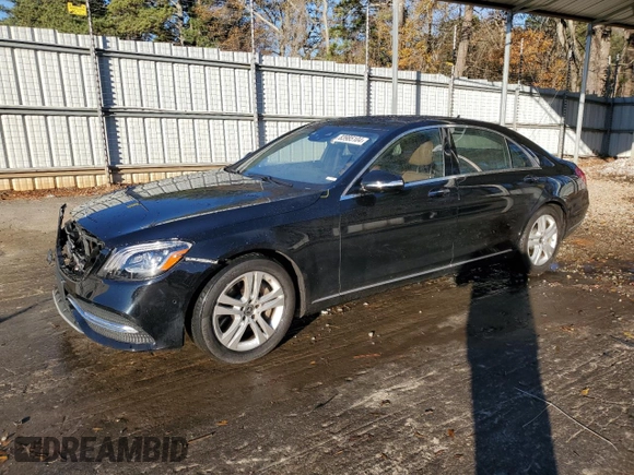2019 Mercedes-Benz S 560 with VIN WDDUG8GB3KA443202, listed as a Copart auction lot 83985104 with 39,911 mi miles and Salvage Title. Bid and sale history available at DreamBid. Image 1.