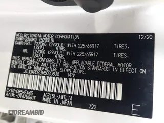 2021 Lexus NX 300 with VIN JTJDARDZ3M5023838, listed as a IAAI auction lot 42248075 with 38,511 mi miles and . Bid and sale history available at DreamBid. Image 9.