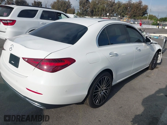 2024 Mercedes-Benz C 300 with VIN W1KAF4GB9RR237814, listed as a IAAI auction lot 42248104 with 3,045 mi miles and . Bid and sale history available at DreamBid. Image 4.