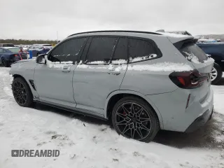 2022 BMW X3 M with VIN 5YM13EC02N9L76701, listed as a Copart auction lot 43724295 with 17,136 mi miles and Salvage Title. Bid and sale history available at carsss.com. Image 2.