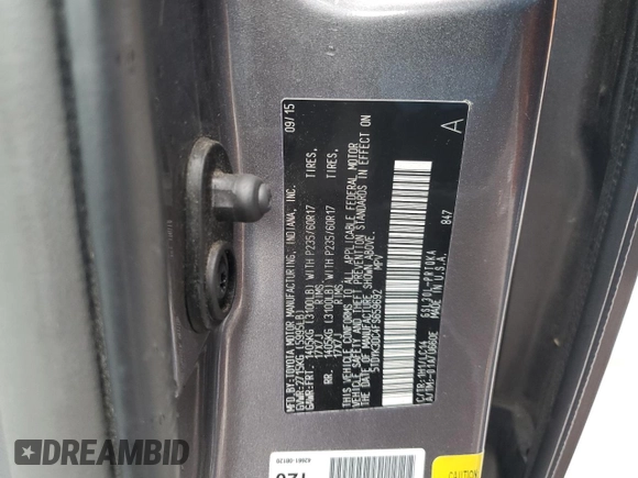 2015 Toyota Sienna XLE with VIN 5TDYK3DC4FS659692, listed as a Copart auction lot 57248355 with 121,644 mi miles and Salvage title. Bid and sale history available at DreamBid. Image 14.