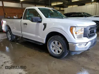 2021 Ford F-150 XL with VIN 1FTMF1EB8MKE16551, listed as a Copart auction lot 54966435 with 41,590 mi miles and Salvage title. Bid and sale history available at DreamBid. Image 4.