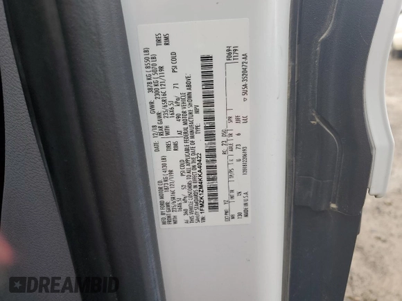 2019 Ford Transit Passenger XL z VIN 1FMZK1ZM4KKA40422, wystawiony jako Copart lot #79020804 z przebiegiem 207 637 mil mil oraz Czysty tytuł • Clean title. Historia ofert i sprzedaży dostępna na DreamBid. Obrazek 13.