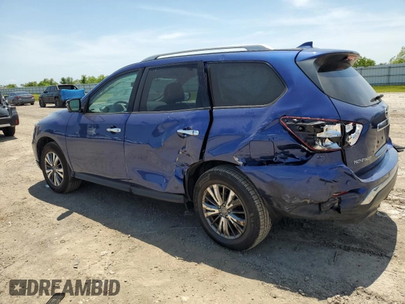 2019 Nissan Pathfinder S z VIN 5N1DR2MM9KC603901, wystawiony jako Copart lot #56871785 z przebiegiem 48 788 mil mil oraz Szkoda całkowita • Salvage title. Historia ofert i sprzedaży dostępna na DreamBid. Obrazek 2.