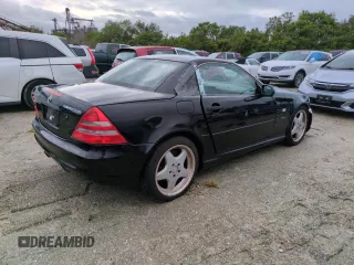 1999 Mercedes-Benz SLK-Class with VIN WDBKK47F5XF094256, listed as a Copart auction lot 75080164 with 0 mi miles and Salvage Title. Bid and sale history available at carsss.com. Image 3.