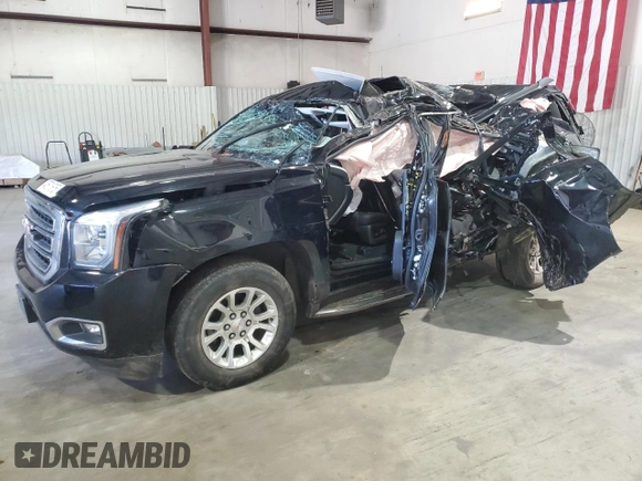 2019 GMC Yukon SLT with VIN 1GKS1BKC9KR361481, listed as a Copart auction lot 45811615 with 0 mi miles and Salvage Title. Bid and sale history available at carsss.com. Image 1.