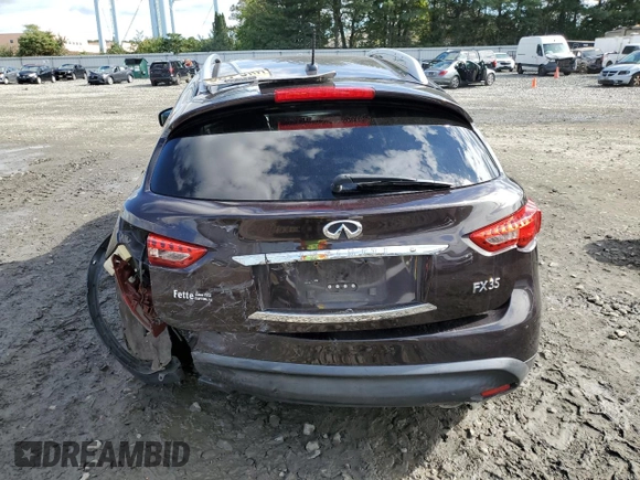 2010 Infiniti FX35 with VIN JN8AS1MW2AM856174, listed as a Copart auction lot 72948694 with 0 mi miles and Salvage Title. Bid and sale history available at carsss.com. Image 6.