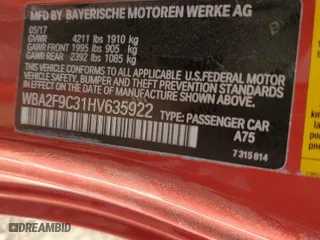 2017 BMW 2 Series 230i with VIN WBA2F9C31HV635922, listed as a Copart auction lot 46371695 with 45,947 mi miles and Salvage Title. Bid and sale history available at carsss.com. Image 13.