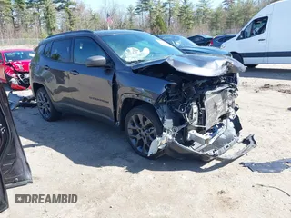2021 Jeep Compass 80th Anniversary with VIN 3C4NJDEB1MT603763, listed as a IAAI auction lot 42053176 with 62,618 mi miles and . Bid and sale history available at DreamBid. Image 1.