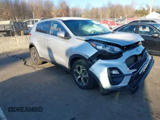 2020 Kia Sportage LX with VIN KNDPMCAC6L7789201, listed as a IAAI auction lot 41320446 with 55,041 mi miles. Bid and sale history available at carsss.com. Image 1.