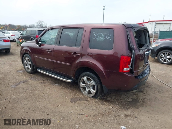 2013 Honda Pilot EX-L with VIN 5FNYF4H50DB036352, listed as a IAAI auction lot 41981184 with 166,539 mi miles. Bid and sale history available at carsss.com. Image 3.